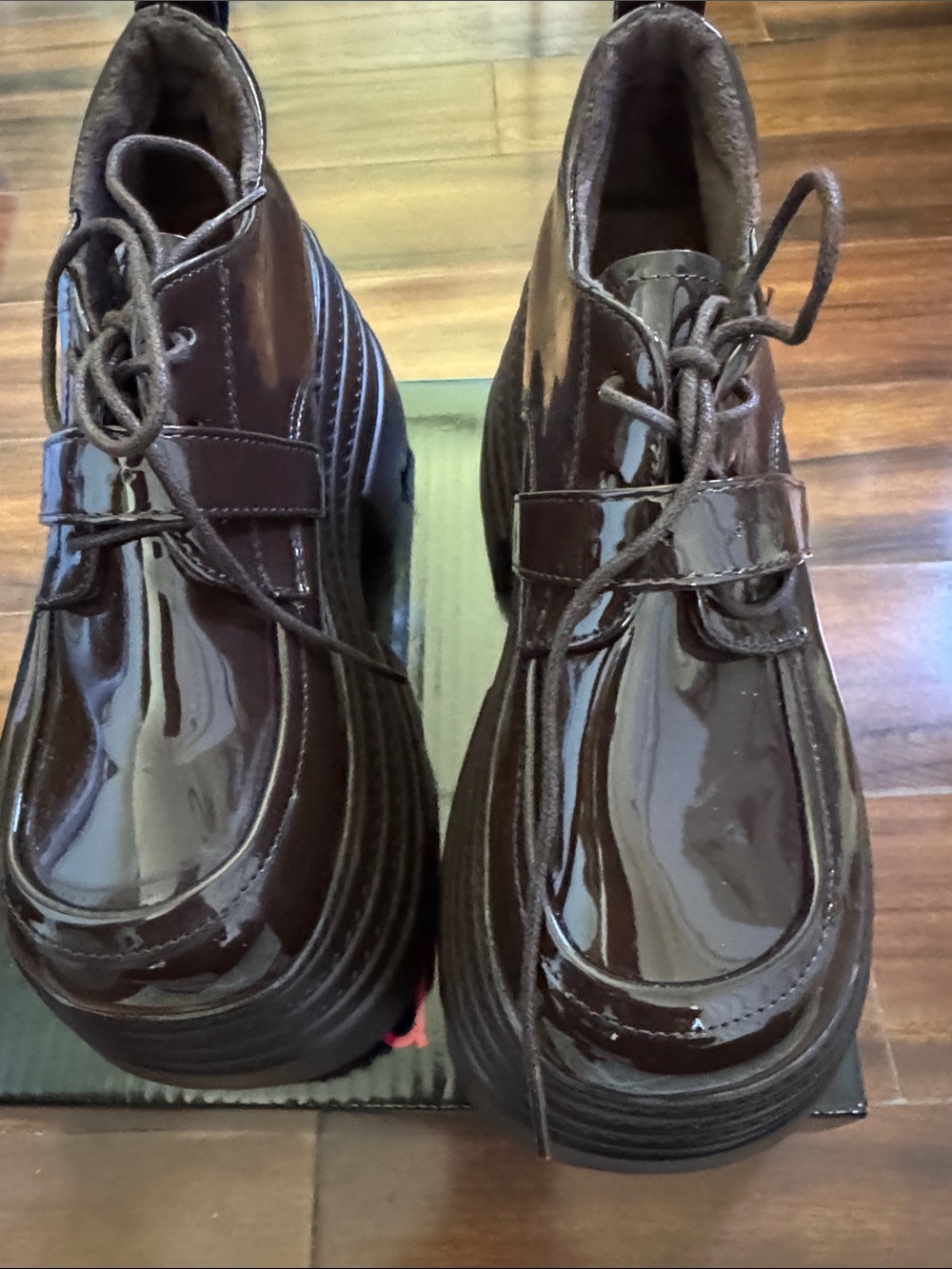 Patent Platform Mary Jane Loafers - BrownNWOT - Picture 2 of 3